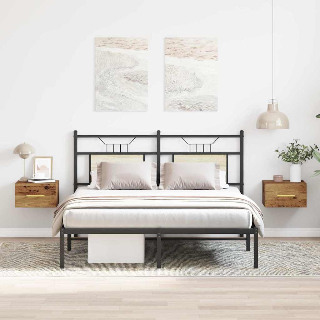 Natskab 2 pcs Gammelt træ 35 x 35 x 20 cm Konstrueret træ