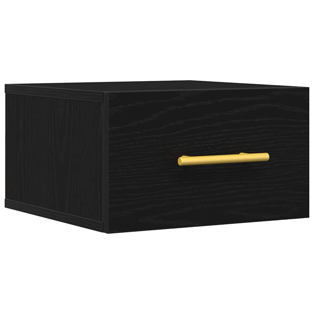 Natskab Vægmonteret Sort eg 35 x 35 x 20 cm Konstrueret træ