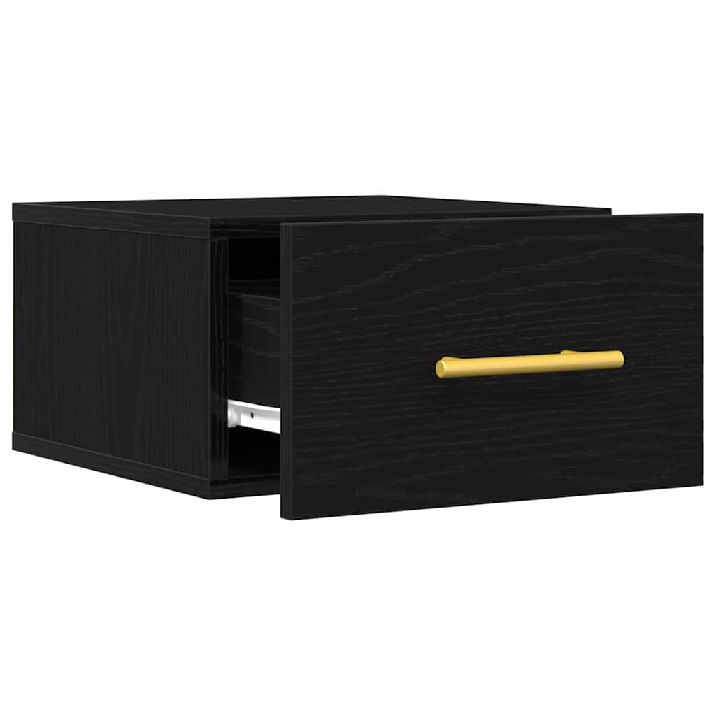 Natskab Vægmonteret Sort eg 35 x 35 x 20 cm Konstrueret træ
