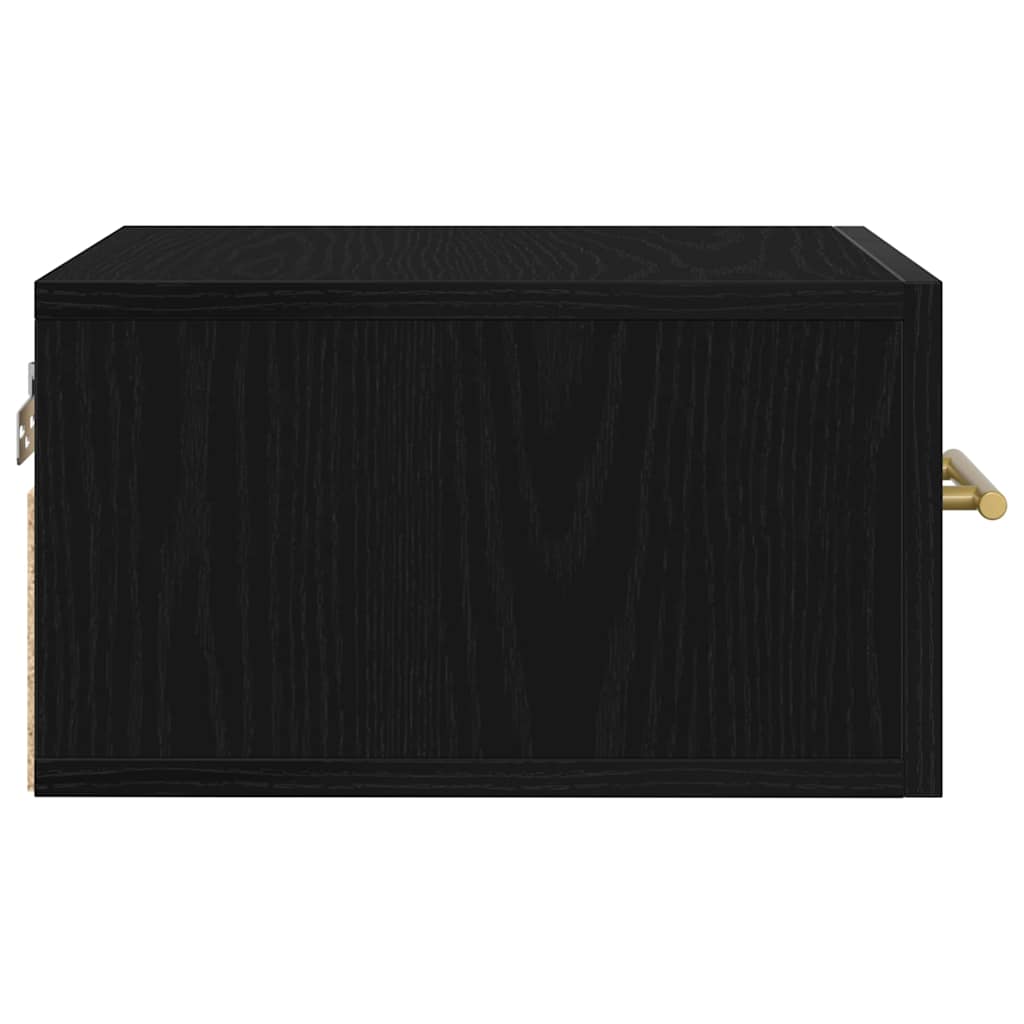 Natskab Vægmonteret Sort eg 35 x 35 x 20 cm Konstrueret træ