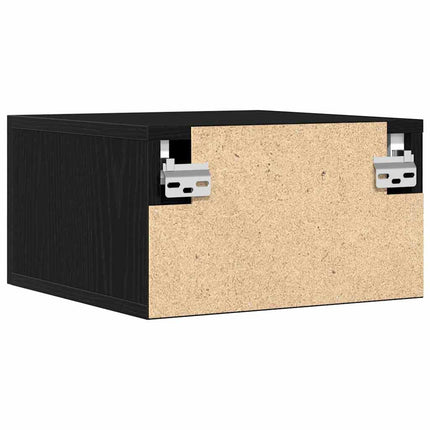 Natskab 2 stk. 35 x 35 x 20 cm Konstrueret træ Sort eg
