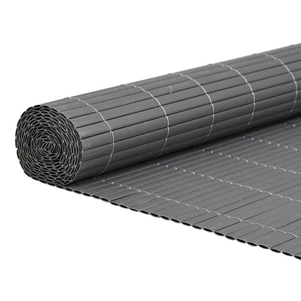 havehegn dobbeltsidet 1,8x3 m PVC grå