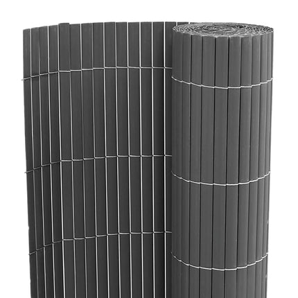 havehegn dobbeltsidet 1,8x3 m PVC grå