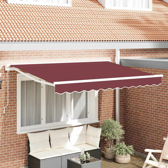 Markiseramme Bordeaux 250 x 200 cm Polyester med PU belægning