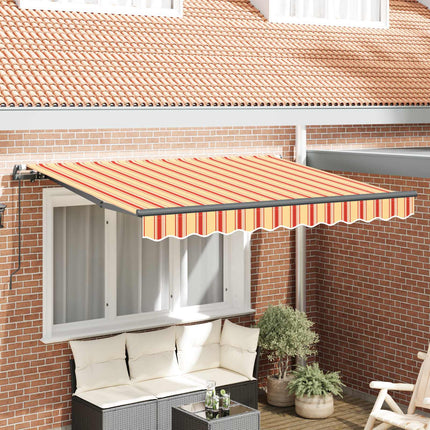 Udtrækkelig markise Gul og orange 250 x 200 cm Stof