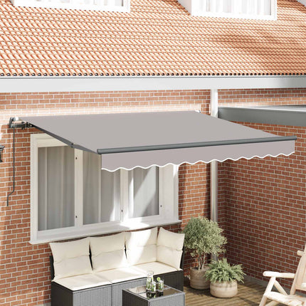 Utrækkelig Markise Lysegrå 250 x 200 cm Stof