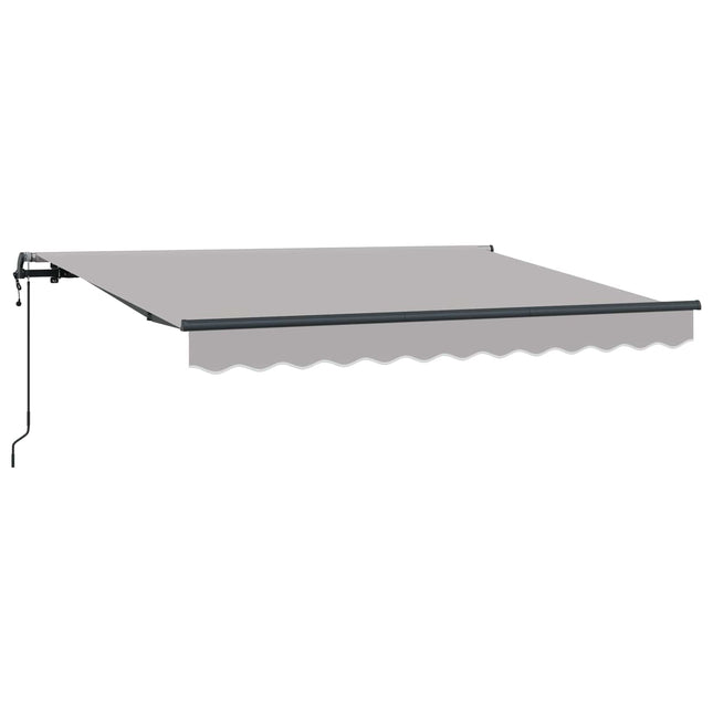 Utrækkelig Markise Lysegrå 250 x 200 cm Stof