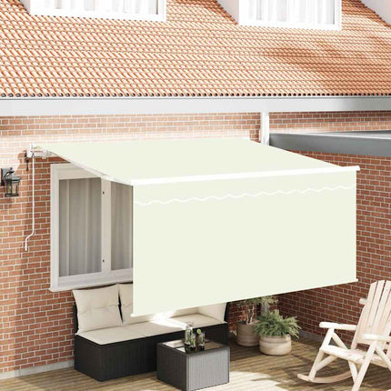 Utrækkelig Markise Creme 300 x 200 cm Polyester og Aluminium