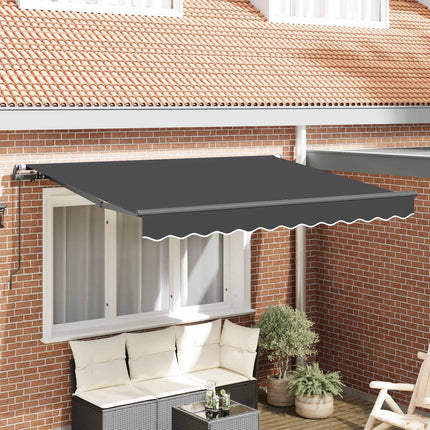 Udtrækkelig markise Antracit 300 x 200 cm Stof