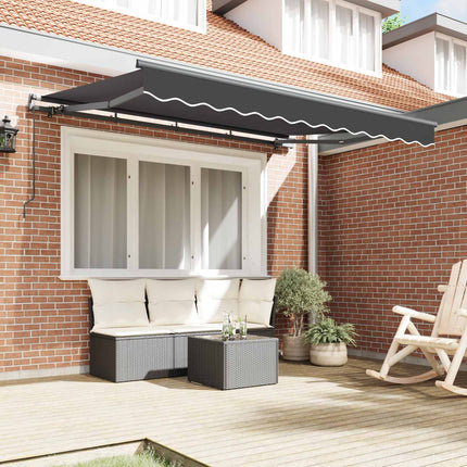 Udtrækkelig markise Antracit 300 x 200 cm Stof