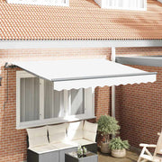 Utrækkelig Markise Hvid 300 x 200 cm Stof
