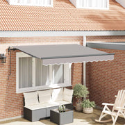Utrækkelig Markise Lysegrå 300 x 200 cm Stof
