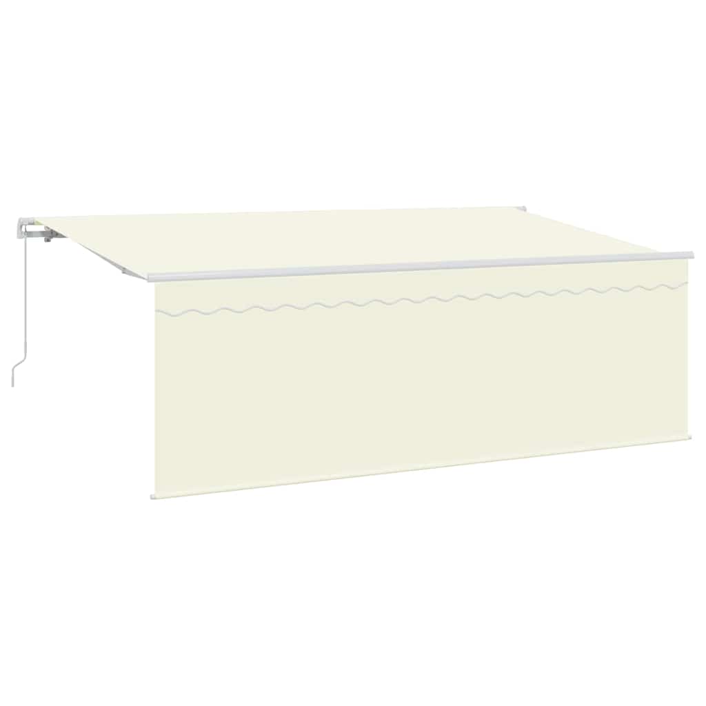 Utrækkelig Markise Creme 350 x 200 cm Polyester og Aluminium