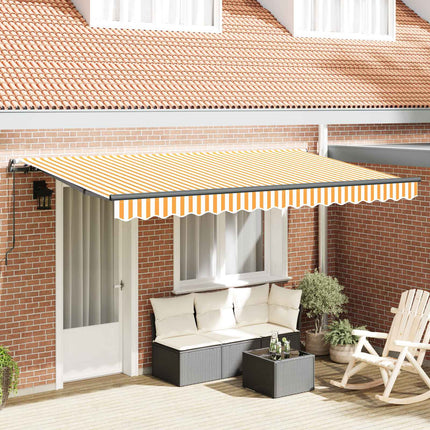 Udtrækkelig markise Gul 350 x 200 cm Stof