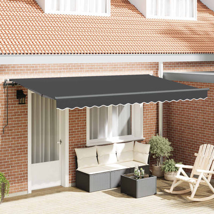 Utrækkelig Markise Antracit 350 x 200 cm Stof