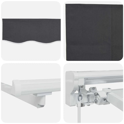 Udtrækkelig markise Creme 350 x 200 cm Polyester og Aluminium