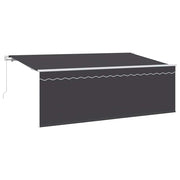 Utrækkelig Markise Antracit 350 x 200 cm Polyester og Aluminium