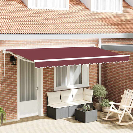 Markiseramme Bordeaux 350 x 200 cm Polyester med PU belægning
