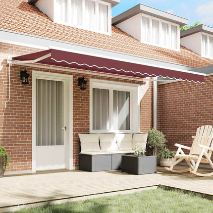 Markiseramme Bordeaux 350 x 200 cm Polyester med PU belægning