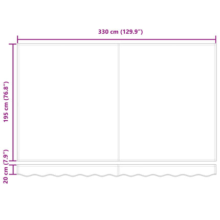 Udtrækkelig markise Bordeaux 350 x 200 cm Stof