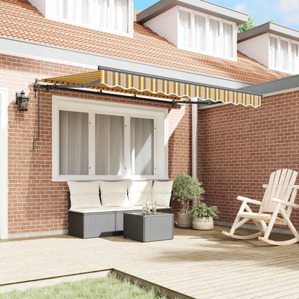 Utrækkelig Markise Gul 350 x 200 cm Stof