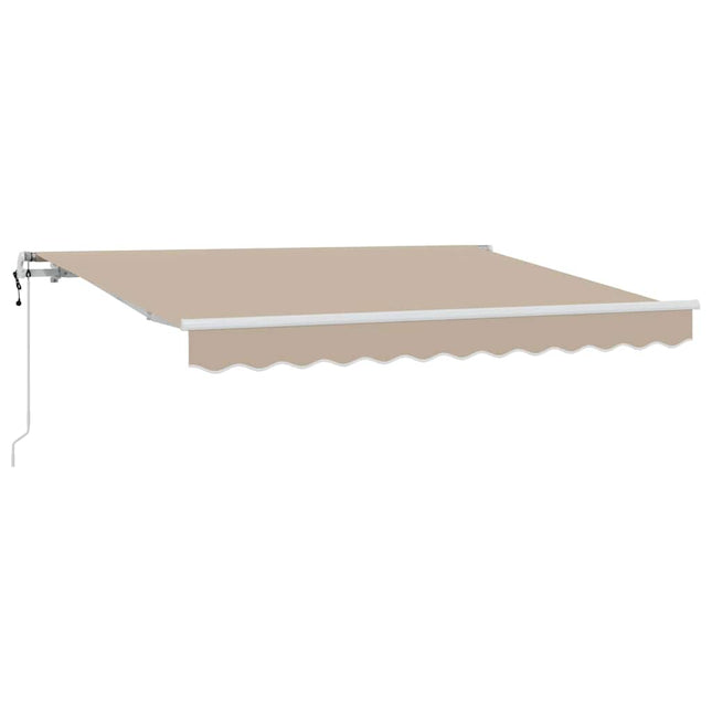 Udtrækkelig markise Beige 350 x 200 cm Stof