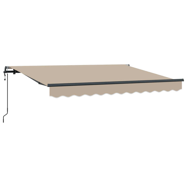 Udtrækkelig markise Beige 350 x 200 cm Stof