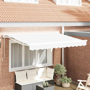 Markiseramme Hvid 350 x 200 cm Polyester med PU belægning