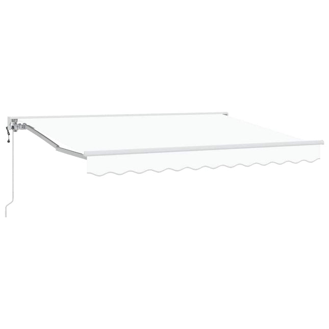 Markiseramme Hvid 350 x 200 cm Polyester med PU belægning