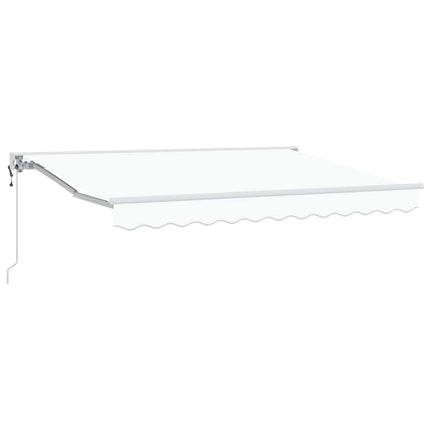 Markiseramme Hvid 350 x 200 cm Polyester med PU belægning