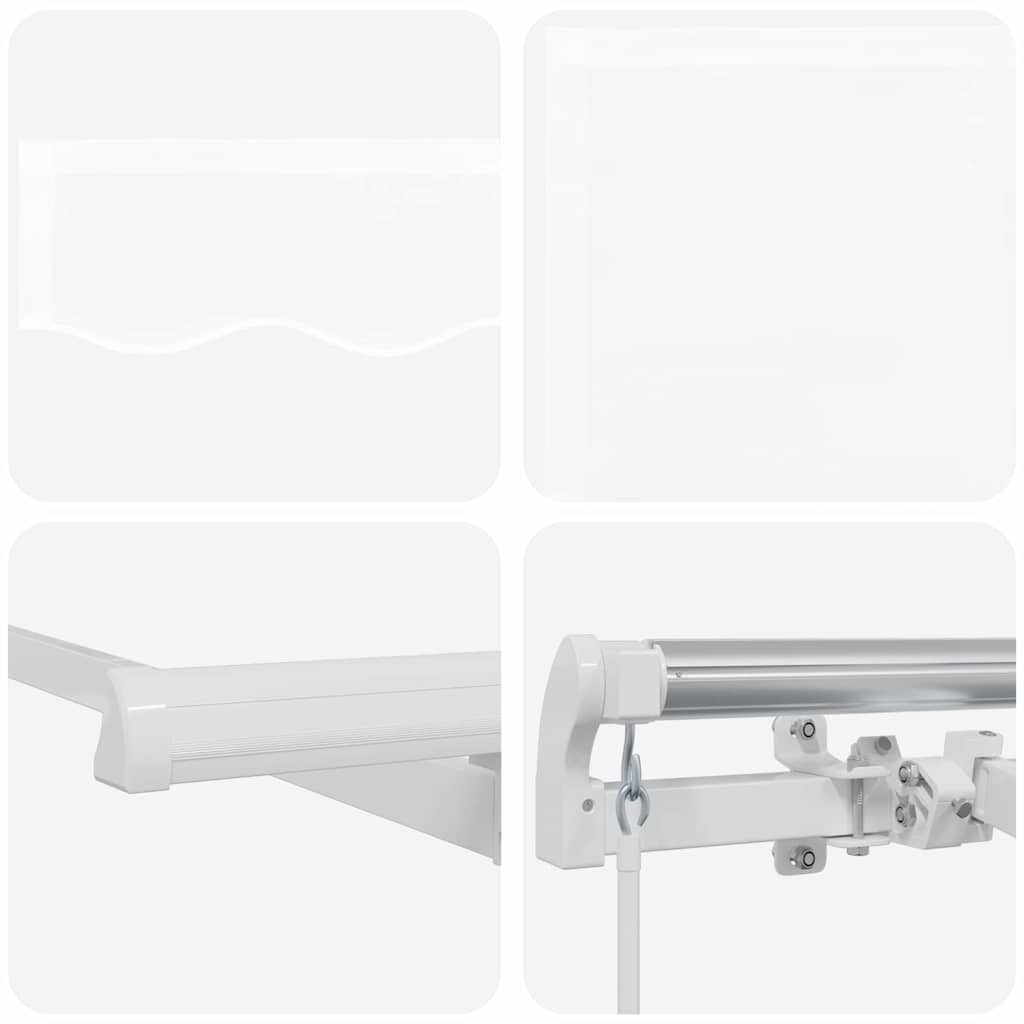 Utrækkelig Markise Hvid 350 x 200 cm Stof