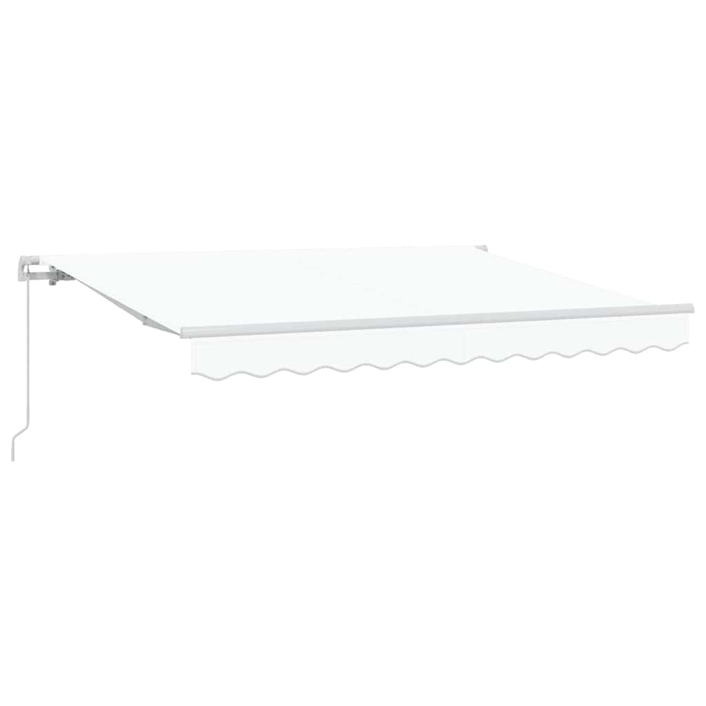Utrækkelig Markise Hvid 350 x 200 cm Stof