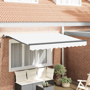 Utrækkelig Markise Hvid 350 x 200 cm Stof