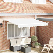Utrækkelig Markise Hvid 350 x 200 cm Stof