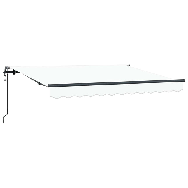 Utrækkelig Markise Hvid 350 x 200 cm Stof