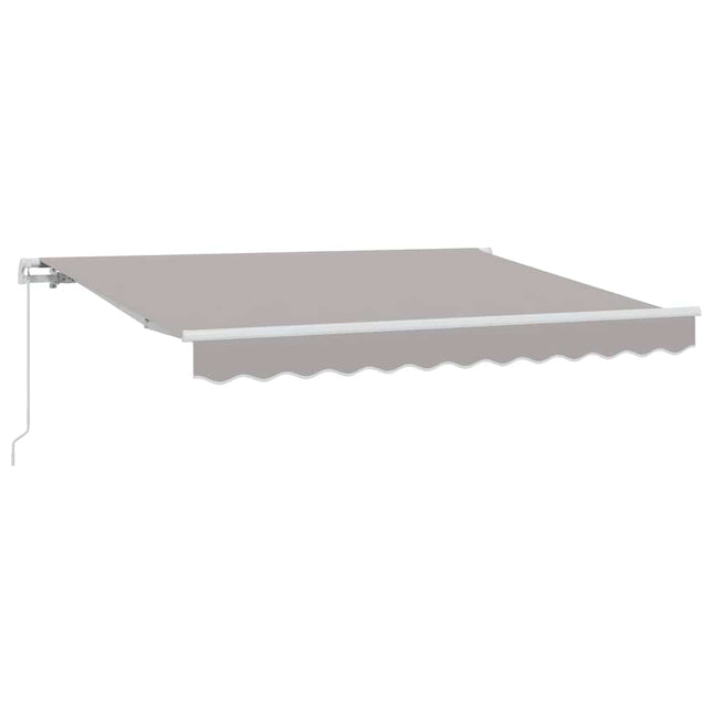 Utrækkelig Markise Lysegrå 350 x 200 cm Stof