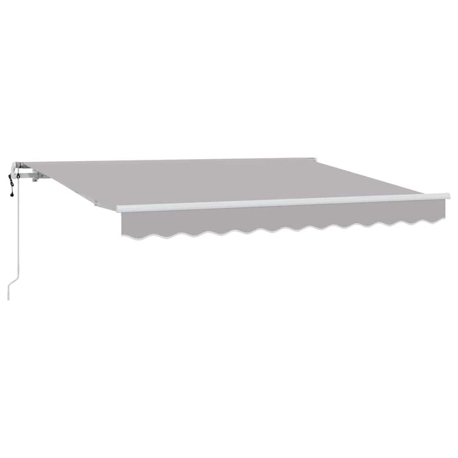 Utrækkelig Markise Lysegrå 350 x 200 cm Stof