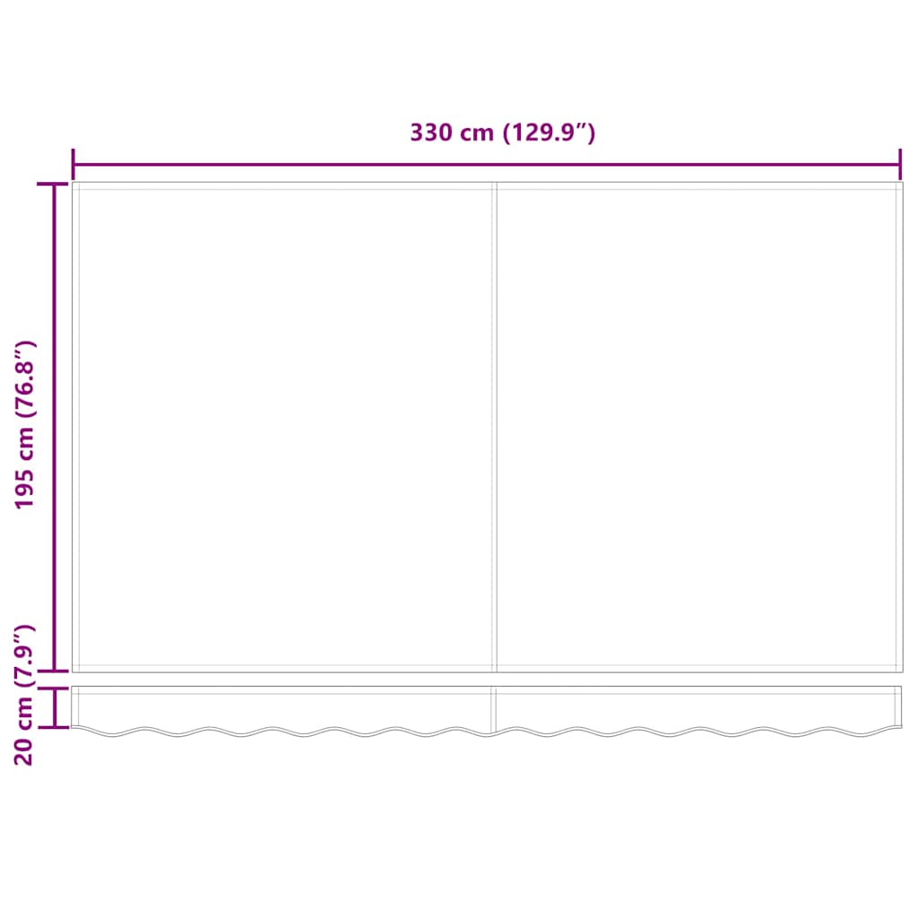 Markiseramme Grøn og Hvid 350 x 200 cm