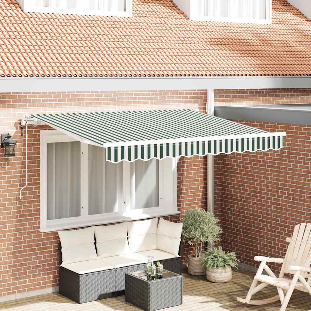 Utrækkelig Markise Grøn 350 x 200 cm Stof