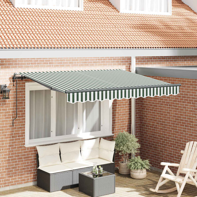 Utrækkelig Markise Grøn 350 x 200 cm Stof