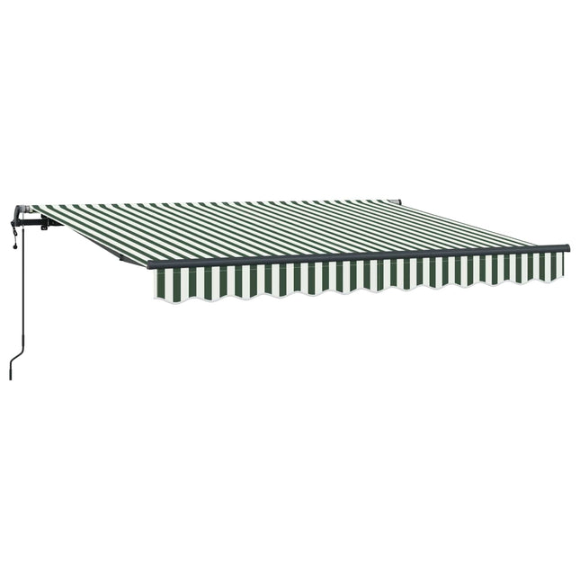 Utrækkelig Markise Grøn 350 x 200 cm Stof