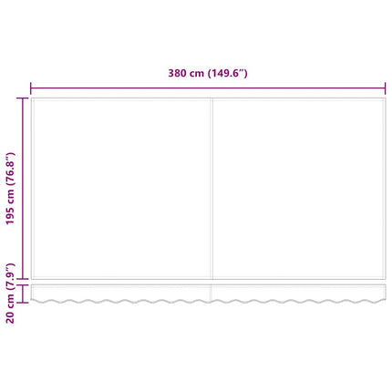 Markiseramme Cremefarvet 400 x 200 cm