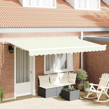 Udtrækkelig markise Creme 400 x 200 cm Stof