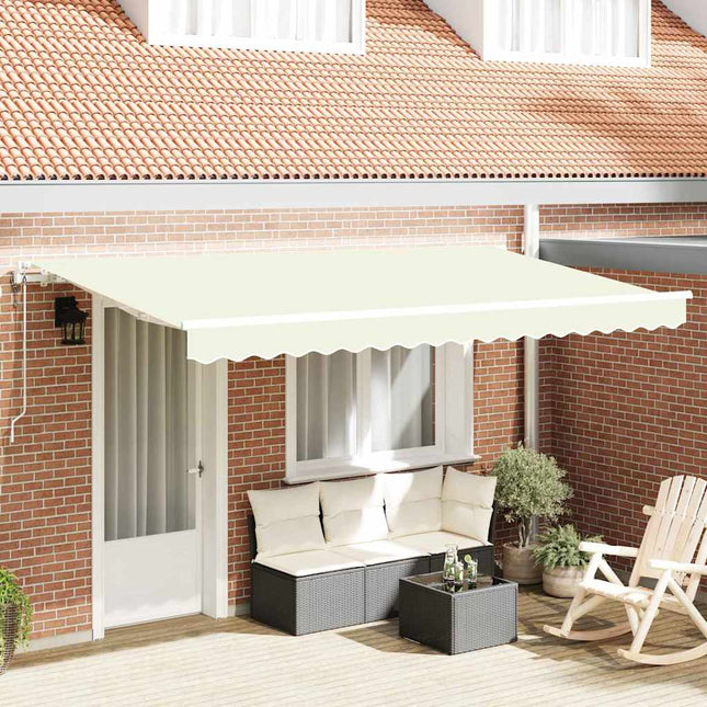 Udtrækkelig markise Creme 400 x 200 cm Stof