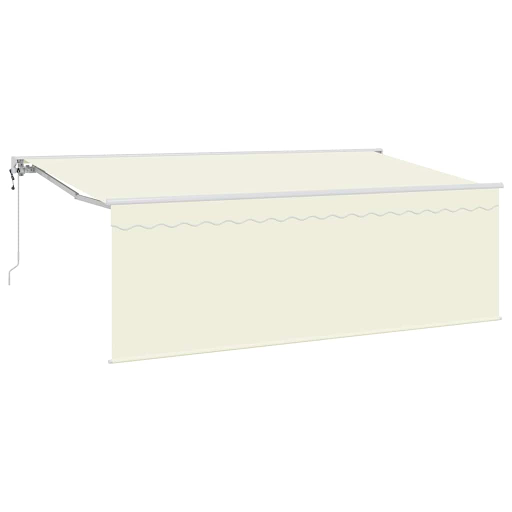Utrækkelig Markise Creme 400 x 200 cm Polyester og Aluminium