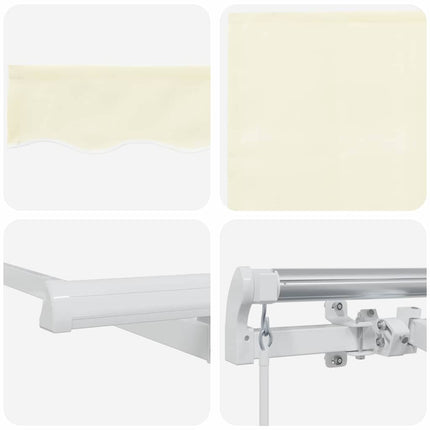 Udtrækkelig markise Creme 400 x 200 cm Polyester og Aluminium