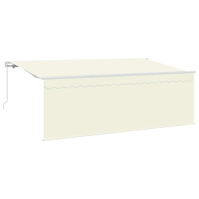 Udtrækkelig markise Creme 400 x 200 cm Polyester og Aluminium