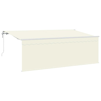 Udtrækkelig markise Creme 400 x 200 cm Polyester og Aluminium