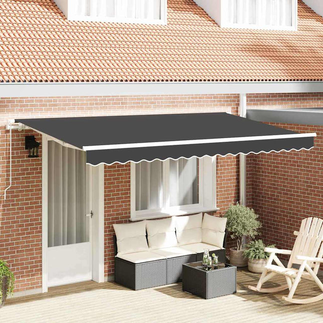 Utrækkelig Markise Antracit 400 x 200 cm Stof