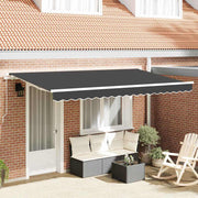 Utrækkelig Markise Antracit 400 x 200 cm Stof